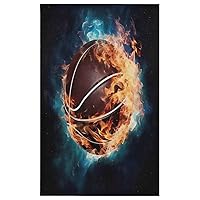 Basketball Starry Sky Universe Kitchen Towels and Dishcloths Sets of 4 Summer Cocina Decorative Hand Towel Absorbent Dish Rags for Washing Dishes Drying Washcloths for Home Bar & Tea