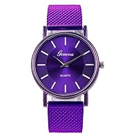 Quartz Watch Woman's High-end Blue Glass Life Waterproof Fashion Men Wristwatch