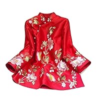 Suit Shirt National Style Traditional Elegant Embroidery Women Blouse Plus Size Loose Female Hanfu Tops