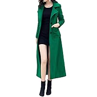 Women's Charming Warm Wool Coat Trench Jacket Winter Long Overcoat Outwear