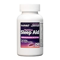 HealthA2Z Sleep Aid, Diphenhydramine HCl 25mg Softgels, Supports Deeper, Restful Sleeping, Non Habit-Forming (250 Softgels)