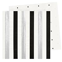 Silver & Black Stripes & Dots Luncheon Napkin - Pack of 20