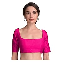 Women's Readymade Banglori Silk Blouse Choli For Sarees Indian Bollywood Padded Stitched Designer Crop Top