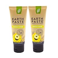 Redmond Earthpaste - Natural Non-Fluoride Toothpaste, 4 Ounce Tube (2 Pack, Lemon Twist)