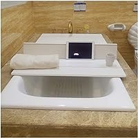 White Bathtub Lid Multi-Function Bath Lid Stand PVC Thicker Convenient Storage (Color : White, Size : 120x75x1.2cm)