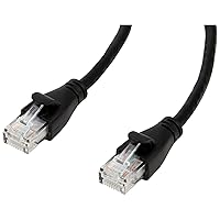 Amazon Basics RJ45 Cat 6 Ethernet Patch Cable, 1Gpbs Transfer Speed, Gold-Plated Connectors, 10 Foot - Pack of 24, Black