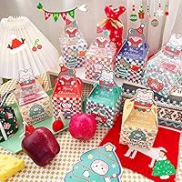 40pcs Cute cartoon student children Christmas apple box Christmas fruit packing box Christmas Eve gift box