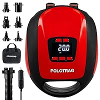 Polotrag Paddle Board Pump, SUP Electric Pump, Professional 20 PSI Portable Air Compressor with Auto-Off, Deflation Function and 12V DC Car Cigarette Lighter for Inflatables, Kayaks and Boats