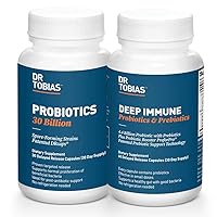 Dr. Tobias Probiotics 30 Billion & Deep Immune with Prebiotics for Digestion & Gut Health