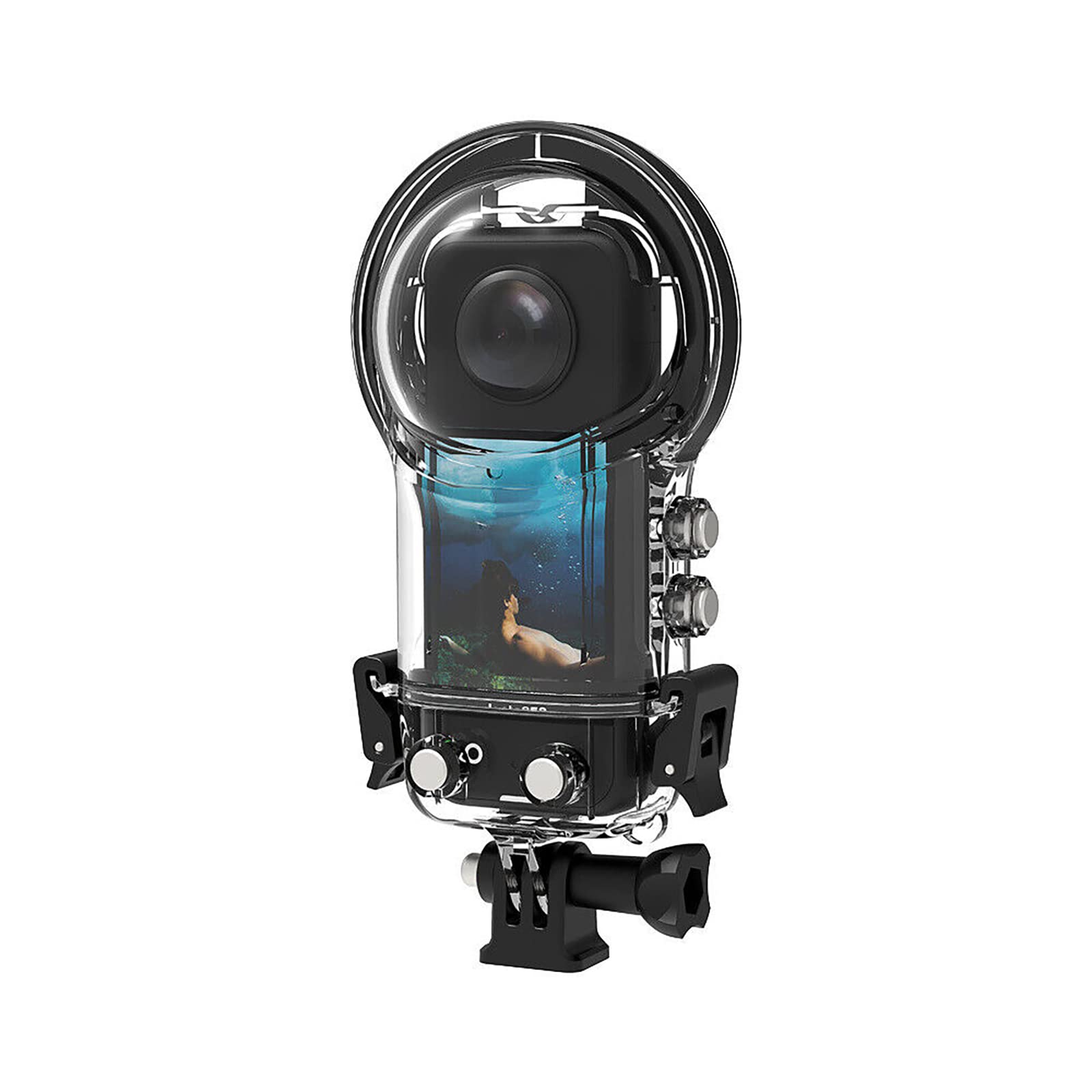 HUAYUWA 30M Dive Case with Silicon Lens Cap for Insta360 X3 Action Camera Waterproof Case with Bracket Accessories 98FT Underwater Photography Housing for Insta 360 One X3 Diving Case