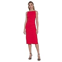Maggy London Midi Sleeveless High Neck Wedding Guest, Valentine's Day-Pink Dresses for Women