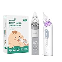 Nasal Aspirator for Baby Grey with Upgrade Nasal Aspirator and 6 Pcs Food-Grade Silicone Tips