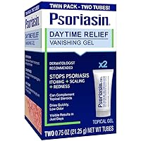 Daytime Relief Vanishing Gel - Stops Psoriasis Itching, Flaking, Redness - Twin Pack - Two 0.75oz Tubes (1.5oz Total)