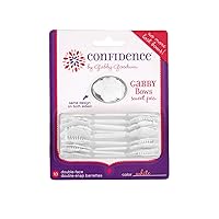 GaBBY Bows Patented Non Slip- Double Sided Snap Barrettes - 10 pack- (White)