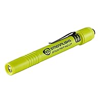 Streamlight 66300 Stylus Pro HAZ-LO 105-Lumen Intrinsically Safe Penlight with Alkaline Batteries, Hi-Viz Yellow