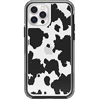 OtterBox iPhone 12 and 12 Pro Symmetry Series Case - COW PRINT, ultra-sleek, wireless charging compatible, raised edges protect camera & screen