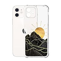 for iPhone 11 Case Clear,TI Mountains Golden Sun with Fashionable Patterns Designed Slim Shockproof TPU Protective Bumper Case Cover for iPhone 11
