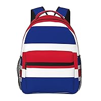 Flag Of Costa Rica Print Laptop Backpack Stylish Bookbag College Daypack Travel Business Work Bag For Men Women