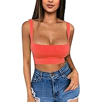 EFOFEI Womens Sleeveless Slim fit Vest Solid Color Sexy T Shirt