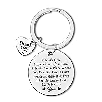Friendship Gift Keychain Thank You Gift for Friends Sister Brother Best Friend Jewelry Friendship Appreciation Gift for Sister Brother Coworker Going Away Gifts Birthday Christmas Graduation Gifts