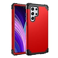 ZIFENGX-Shockproof Case for Samsung Galaxy S24ultra/S24plus/S24, Slim Thin TPU+PC Dual Layer Protective Cover with Reinforced Corner (S24 Ultra,Red)