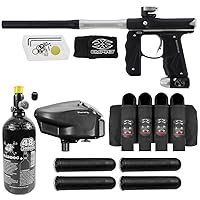 Maddog Empire Mini GS Electronic Full Auto Paintball Gun Marker w/ 48/3000 HPA Paintball Tank, Empire Halo Too Electronic Loader, 4-Pod Harness & (4) Pods Starter Package