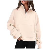 Womens Hooded Sweatshirt Women's Long Sleeve Casual Pullover Zip Sweatshirts Sweatshirts With Pocket