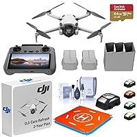 NEW DJI Mini 4 Pro Drone Fly More Combo, Bundle with DJI Mini 4 Pro Care Refresh 2-Year Plan for Aerial Photography Enthusiasts With 20