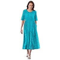 Woman Within Women's Plus Size Button-Front Essential Dress
