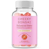 Cheeky Bonsai Balanced Babe Probiotic Gummies for Women, Juicy Strawberry Flavor 60 Count, Probiotic for Women, Urinary Tract Health, Vaginal Health, and pH Balance, 5 Billion CFUs