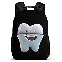 Smiling Tooth 16 Inch Backpack Laptop Backpack Shoulder Bag Daypack with Adjustable Strap for Casual Travel