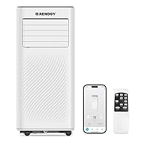Renogy 8,000 BTU Portable Air Conditioners, WiFi Enabled, Remote Control, Cooling, Dehumidifier, Fan & Sleep Modes 4-in-1 Portable AC, Cools Up To 300 sq. ft, White