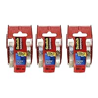 Scotch Brand Heavy Duty Shipping Packaging Tape, 1 Roll with Dispenser, 1.88