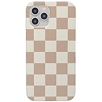 Casely iPhone 12/12 Pro Case | Fit Check | Neutral Checkerboard Checkered Case