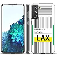 Slim-Fit TPU Protective Phone Case Compatible with Samsung Galaxy S21+ 5G / S21 Plus 5G - Airport Tag/Los Angeles