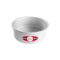 Fat Daddio's PRD-83 Anodized Aluminum Round Cake Pan, 8 x 3 Inch, Silver