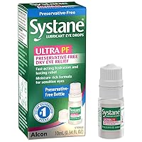 Systane Ultra Lubricant Eye Drops Twin Pack, Preservative-Free Eye Drops 10ml Bundle for Dry Eye Symptom Relief