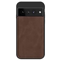 ZIFENGXUAN- Case for Google Pixel 8 Pro/Pixel 8, TPU and Sheepskin Leather Case Ultralight Support Vehicle Magnetic Suction Cover for Men Women (8,Brown)