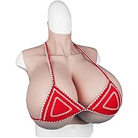 Silicone+Airbag Filled Breastplate Huge Z Cup Fake Breast Forms for Crossdressers Fake Boob Enhancer Drag Queen Cosplay