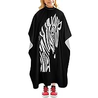 Black White Zebra Mini Haircut Capes Salon Cape for Women Men Water Resistant Hairdresser Styling Cape Hair Stylist Gown