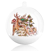 20Pcs 1.97'' Clear Plastic Fillable Ornaments Ball, AGM DIY Plastic Christmas Tree Hanging Ornaments Ball, 50MM Decoration Crafts for New Years Present, Holiday, Wedding, Party Home Decor