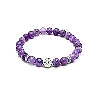 arana's - Bracelet Natural Stones Women and Men - Amethyst Tree of Life - Energy Bracelets - Healing Jewellery - Bracelet Balls Protection - Lucky Charms