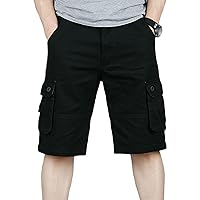 Men's Slim Fit Cotton Casual Cargo Shorts Lightweight Multi Pocket Shorts Outdoor Tactical Hiking Short Pants