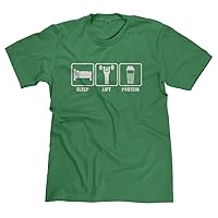 Sleep. Lift. Protein. Funny Workout Gym Weight Lifting Men's T-Shirt 4X Kelly Green