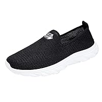 Mens Running Shoes Tennis Walking Sneakers Mens Running Shoes Tennis Walking Sneakers Fashion Men Mesh Casual Hollow Out Sport Shoes Slip On Solid Color Running