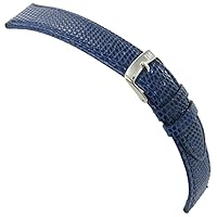 20mm Morellato Lizard Grain Mens Blue Genuine Italian Leather Watch Band 2125