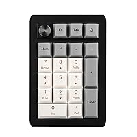 EPOMAKER EK21 VIA Gasket Number Pad, Bluetooth 5.0/2.4ghz/Wired Hot Swappable Numpad, with Poron Foam, Aluminum Alloy Knob, 1000mAh Battery, Programmable for Win/Mac/Gaming (Gateron Pro Yellow)