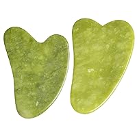 Natural Jade Stone Gouache Scraper Gua Sha Massage Tools for Body Meridian Scrapping Face Lifting Slimming Skin Detox Beauty 1Pcs (Color : Triangle)