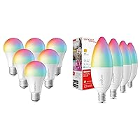 Sengled A19 Color 6PK Bundle with E12 Color 4PK, Work with Alexa, Google Home, SmartThings, Zigbee, Hub Required