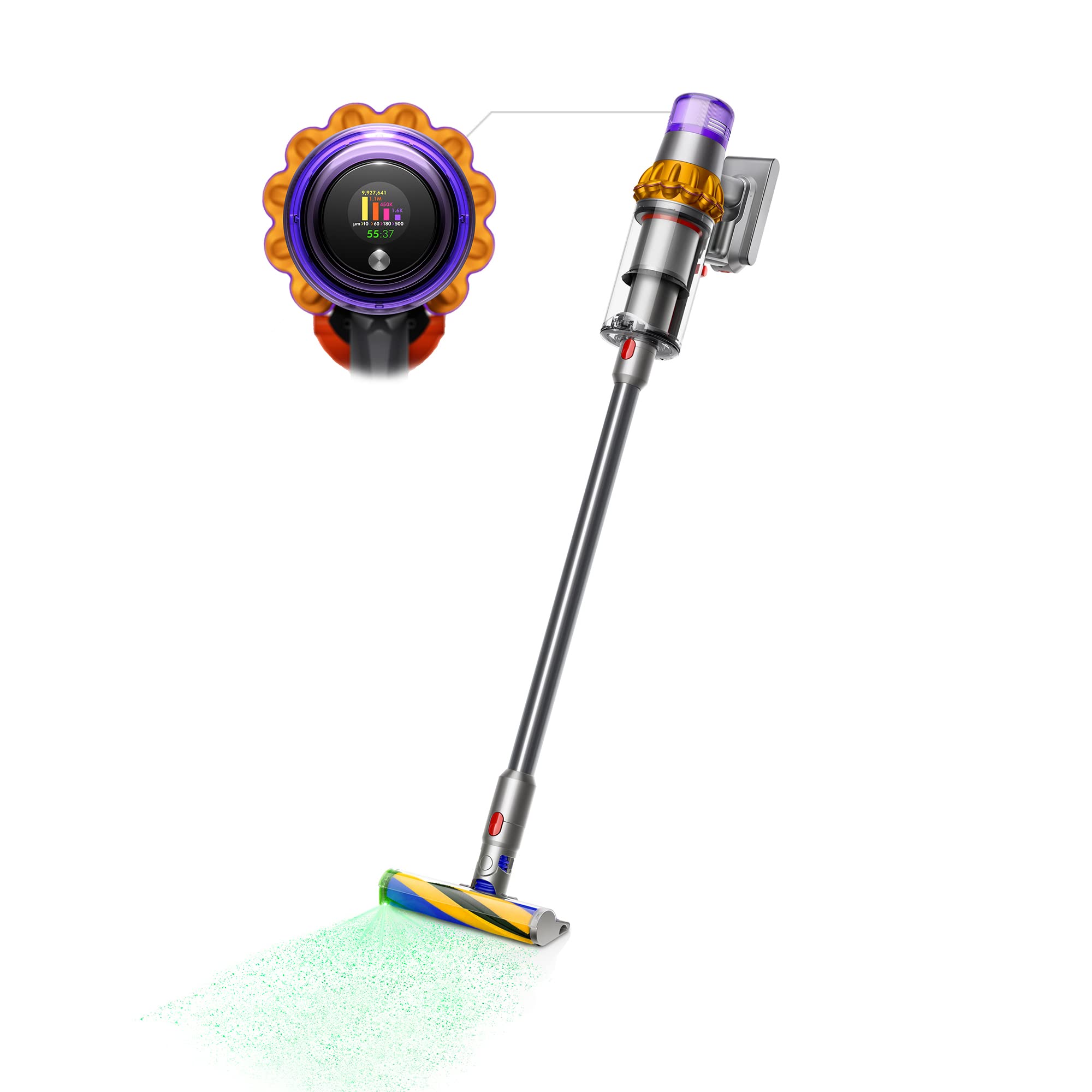 Dyson V15 Detect Cordless Vacuum Cleaner, Multicolor, 10.5